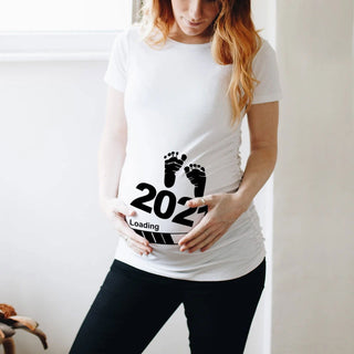 Zipper Baby Loading Women Pregnant Funny T Shirt Girl Maternity Pregnancy Announcement Shirt New Mom Clothes,Drop Ship - Thomas Family Essentials LLC
