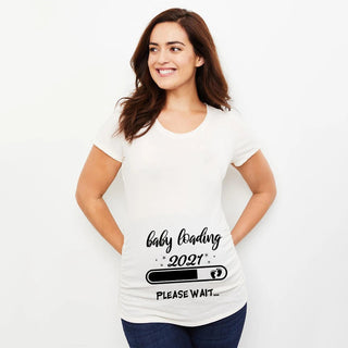 Zipper Baby Loading Women Pregnant Funny T Shirt Girl Maternity Pregnancy Announcement Shirt New Mom Clothes,Drop Ship - Thomas Family Essentials LLC