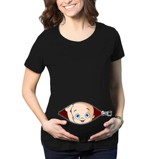 Zipper Baby Loading Women Pregnant Funny T Shirt Girl Maternity Pregnancy Announcement Shirt New Mom Clothes,Drop Ship - Thomas Family Essentials LLC