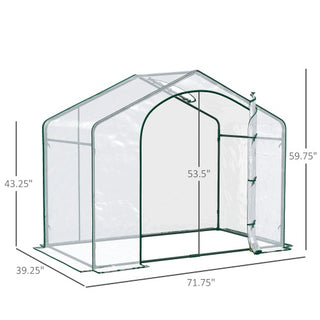 Portable Walk-in Steel Frame Garden Greenhouse