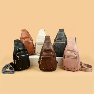 Sling Bag Crossbody Bags For Women, Fanny Packs For Women Chest Bag For Work Shopping Pack Crossbody Purse , Brown, Small, Sling Bag