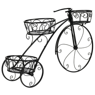 Tricycle Plant Stand Flower Pot Cart Holder In Parisian Style