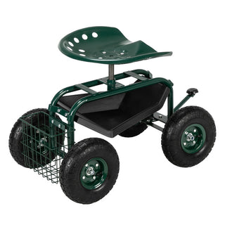 Deep Green Short Handle Garden Seat Car