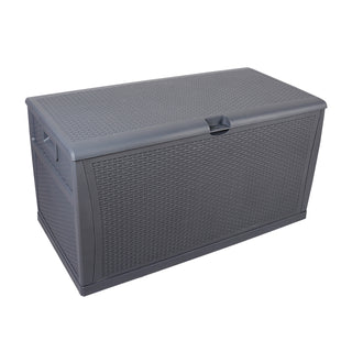 20gal, Grey, Yard Storage Boxes, Plastic, Cuboid 175lb