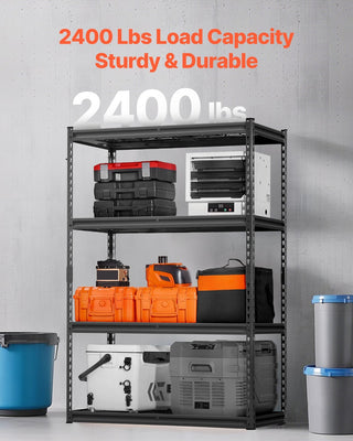 Storage Shelves 4 Tier Adjustable Heavy Duty Garage Shelving Units 2400 Lbs