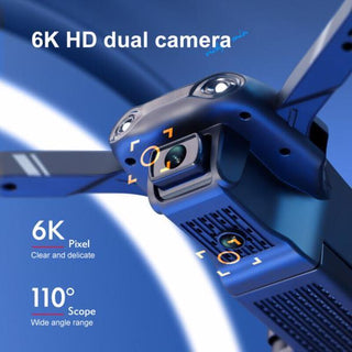4DRC V13 Remote Control Drone 6K High-definition Dual Camera WiFi FPV Foldable Quadcopter Camera Drone, 2 Batteries